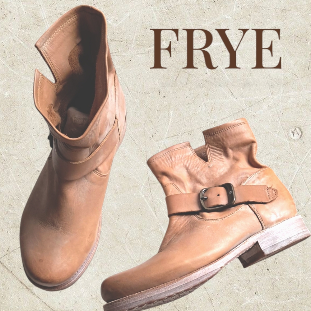 🌻🦋NWOT-Frye  Veronica     Tan Ankle Booties🦋🌻